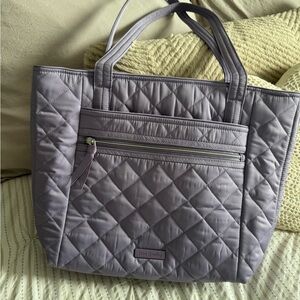 Vera Bradley Performance Twill Small Vera Tote Lavender Sky